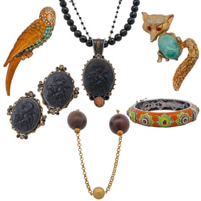 (7 Pcs) Vintage Costume Jewelry Collection