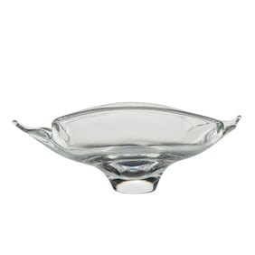 Steuben Crystal Calyx Crimped Bowl