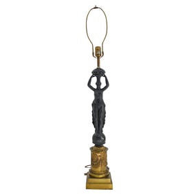 Neoclassical Figural Metal Lamp