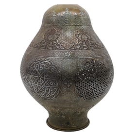 Antique Copper Pierced Lantern Shade