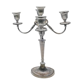 Ornate Silver Plated Candelabra