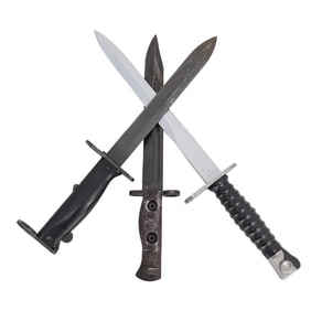 (3 pcs) Military Bayonet Knives in Scabbards