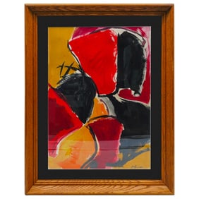 Attrib. Jose Guerrero (Spanish, 1914-1991) Oil on Paper