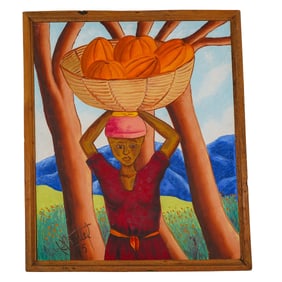 Henri Bottex (Haitian 1918-1978) Oil on Board