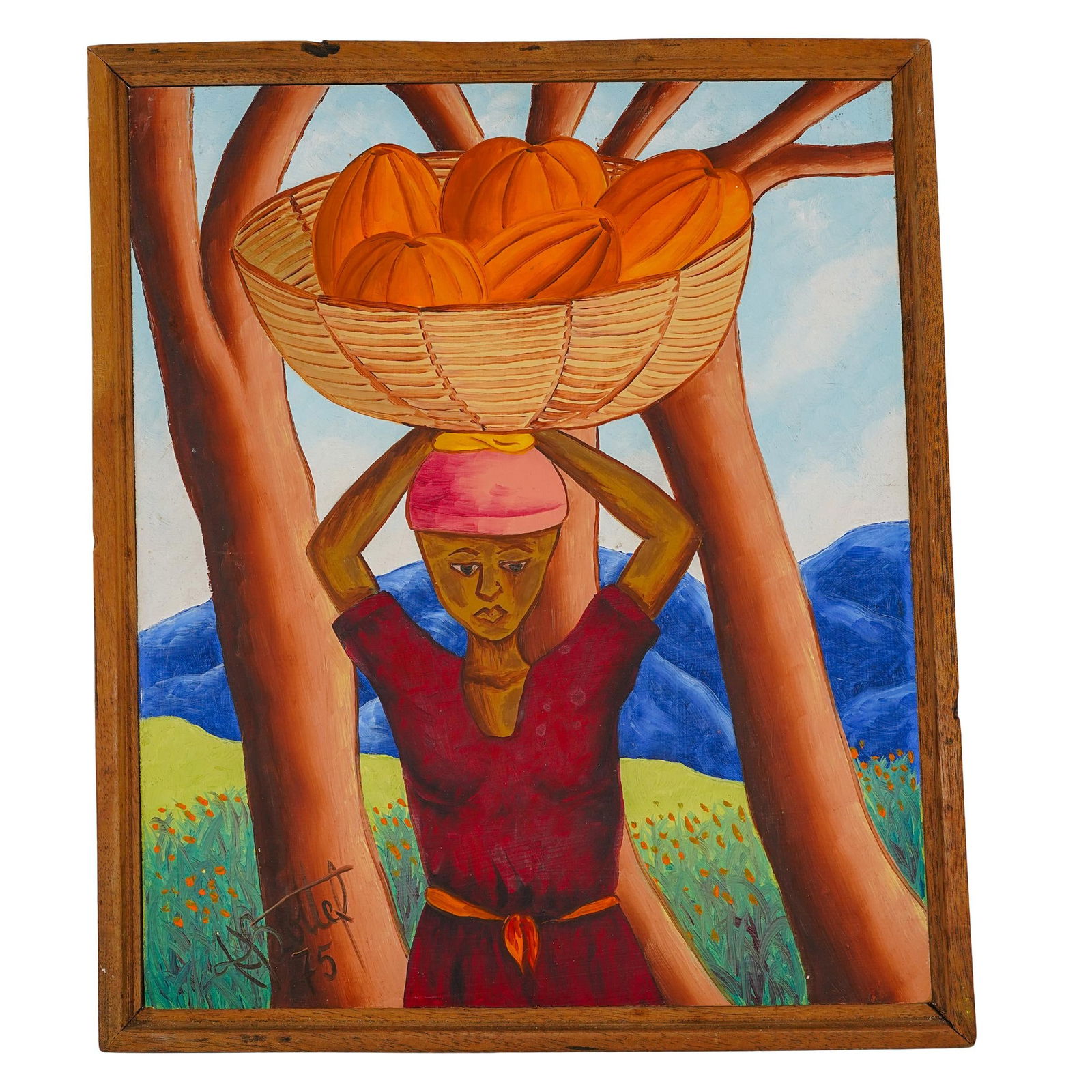 Henri Bottex (Haitian 1918-1978) Oil on Board (1 of 5)