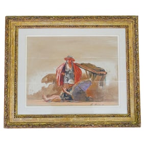 David Levine (American, 1926-2009) Beach Ladies Painting