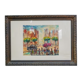 Margaret M. Viret (American) Watercolor on Paper