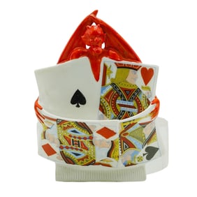 Royal Bayreuth Devil and Cards Wall Match Holder