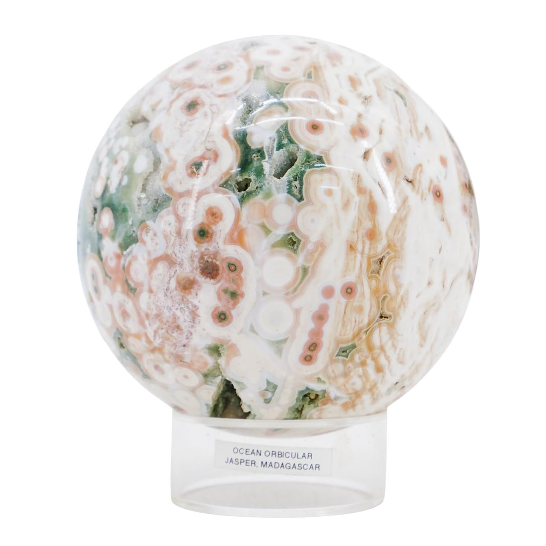 Madagascar Ocean Orbicular Jasper Stone Sphere (1 of 3)