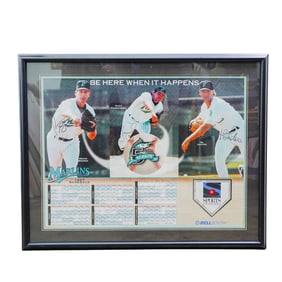 Signed 1997 Marlins Schedule Poster