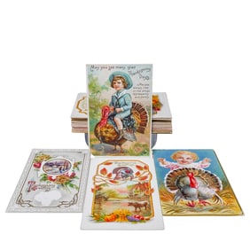 (54 Pc) Vintage Thanksgiving Postcards