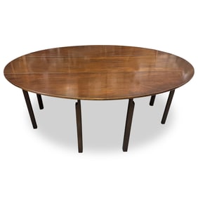 Antique Pennsylvanian Cherry Wood Drop Leaf Dining Table