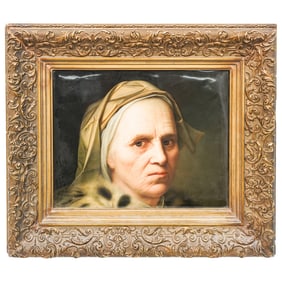 Antique KPM Portrait Porcelain Plaque