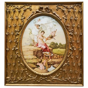 Signed "Riemeri" Royal Vienna Neoclassical Porcelain Plaque