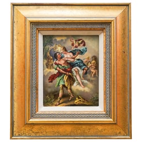 Signed Royal Vienna Hand Painted Porcelain Plaque