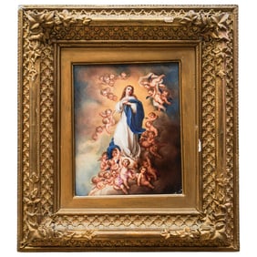 After Murillo (Spanish, 1617-1682) Immaculate Conception Plaque