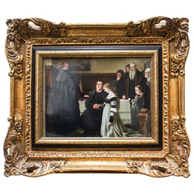 After Paul Thurmann (German, 1834-1908) Hand Painted Porcelain Plaque