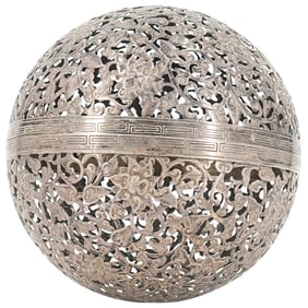 19th Cent. Japanese Silver Incense Ball