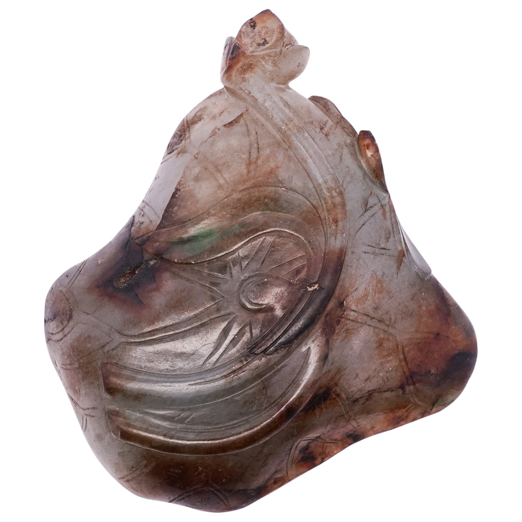 Antique Chinese Jade Lily Pad Leaf Dish (1 of 6)