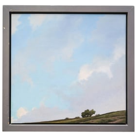 Sheppard Craige (20th Century) Oil On Wood Landscape Painting