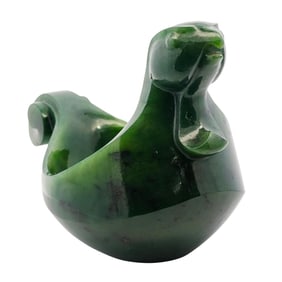 Russian Nephrite Jade Kovsh Cup
