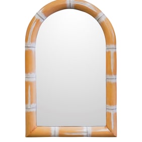 Bamboo Framed Arched Wall Mirror