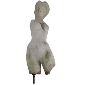 Antique Figural Stone Garden Sculpture