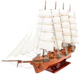 Ouragan Style Handcrafted Wooden Sailing Ship Model