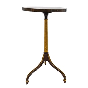 Baker Furniture Round Wood Side Table