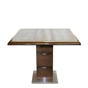Contemporary Square Pedestal Table