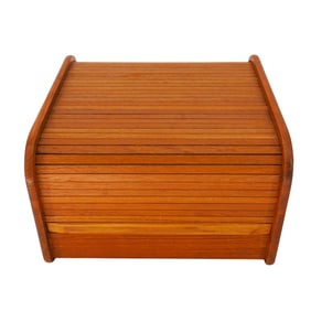 EA Limited MCM Rolling Teakwood Stationary Cabinet