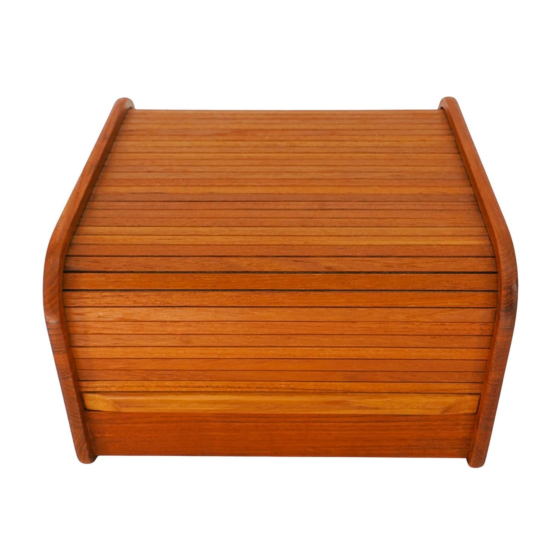 EA Limited MCM Rolling Teakwood Stationary Cabinet: EA Limited MCM Rolling Teakwood Stationary CabinetMid 20th century, ThailandMid-century modern rolling teakwood stationary cabinet. Contains four inner compartments with one narrow compartment at the