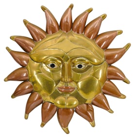 Sergio Bustamante (Mexican, 1949) Sun Wall Sculpture