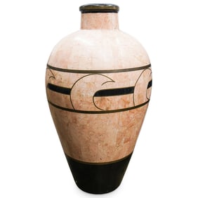 Maitland Smith Style Large Tessellated Vase