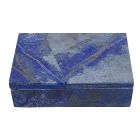 Vintage Rectangular Lapis Covered Box