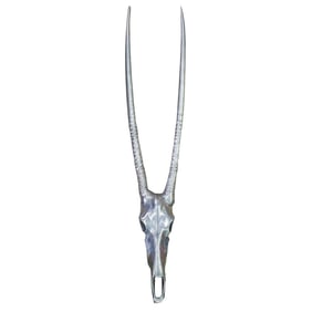 Style of Arthur Court Designs (American, est. 1966) Gemsbok Cast Silvered Skull