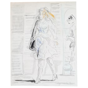 Reginald Marsh (American, 1898-1954) Watercolor On Paper