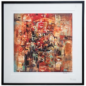 Wosene Worke Korsof (Ethiopian-American, B. 1950) Lithograph