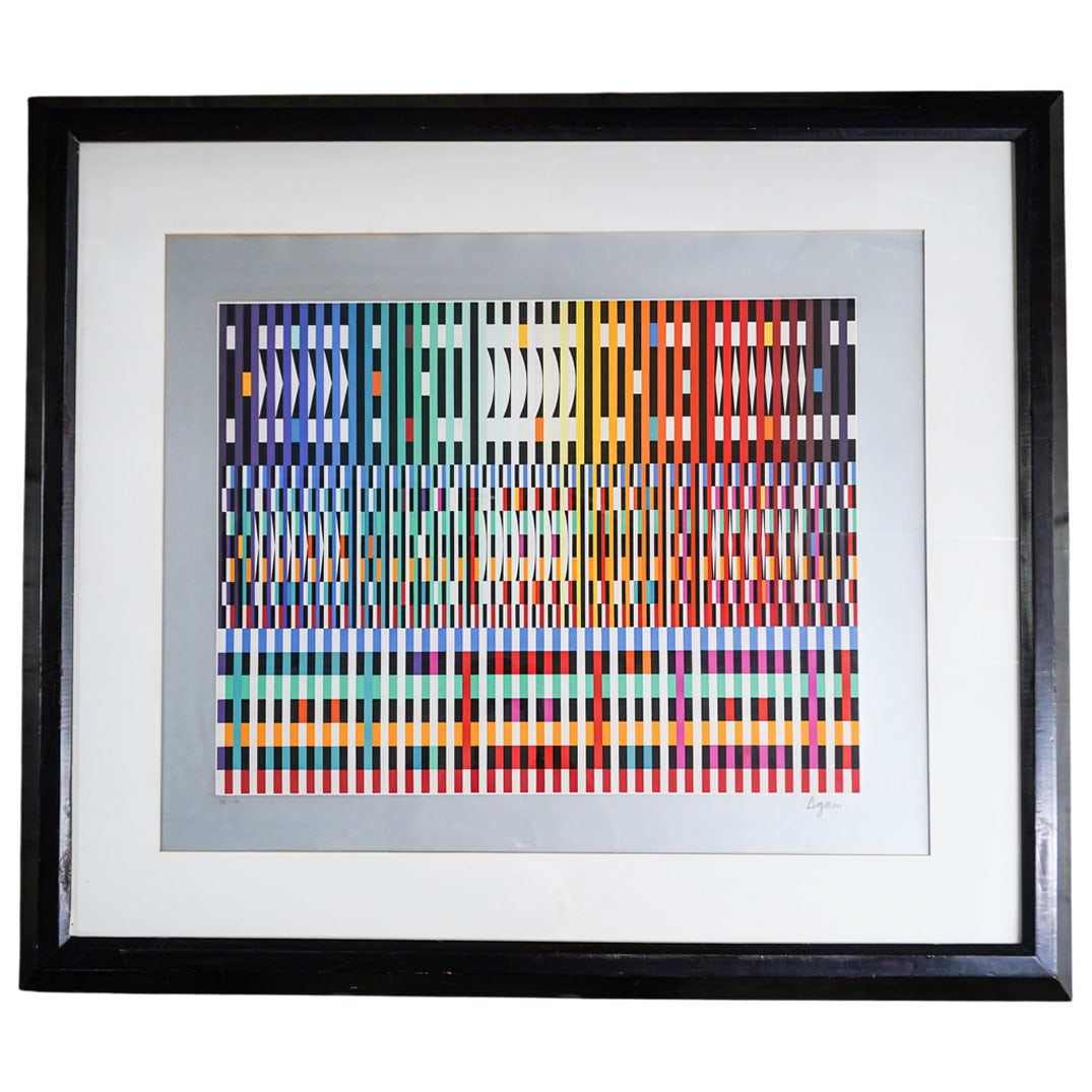 Yaacov Agam (Israeli, B. 1928) "Thanksgiving" Op-Art Serigraph (1 of 4)