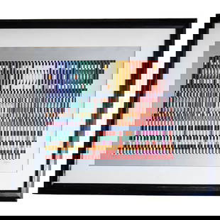 Yaacov Agam (Israeli, B. 1928) "Thanksgiving" Op-Art Serigraph: Yaacov Agam (Israeli, B. 1928) "Thanksgiving" Op-Art Serigraph20th Century, IsraelPencil signed serigraph by Yaacov Agam (b. 1928, Israeli) titled "Thanksgiving". Signed in bottom right and marked edi