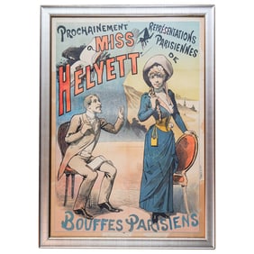 F. Appel Miss Helyett Operette Poster