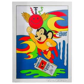 Ronnie Cutrone (American, 1948) "Might Mouse" Limited Ed. Lithograph