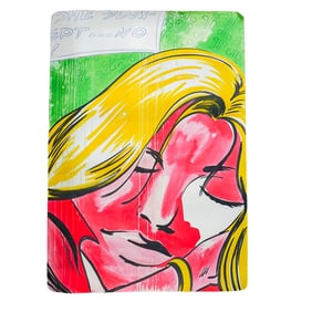 John Matos Crash (American,1961) "She Slow" Watercolor On Paper