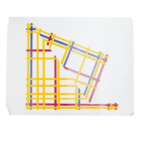 Jim Jacobs (American, 1945) "Folded NYC I (Mondrian)" Limited Edition Screenprint