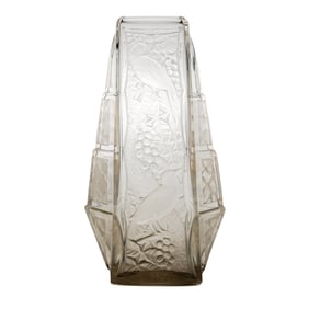 Etling Art Deco French Frosted Glass Vase