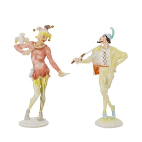 (2 Pc) German Lorenz Hutschenreuther Kunstabteilung Porcelain Figurines