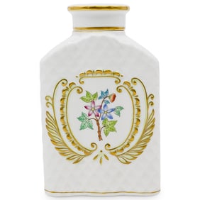 Herend Hungary Porcelain Tea Caddy & Lid