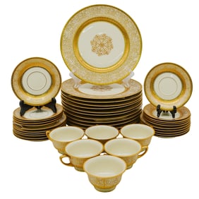 (42 Pc) Heinrich & Co. Edgerton Pattern Plates & Cups