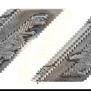 Netafim 55 Ltd. Sterling Silver Judaica Pill Box: Netafim 55 Ltd. Sterling Silver Judaica Pill Box20th Century, IsraelNetafim 55 Ltd. (Israeli) sterling silver Judaica book shaped pill box. Front has relief of text with an architectural design. Marke
