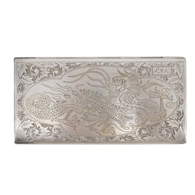Sterling Silver Dragon Cigarette Case